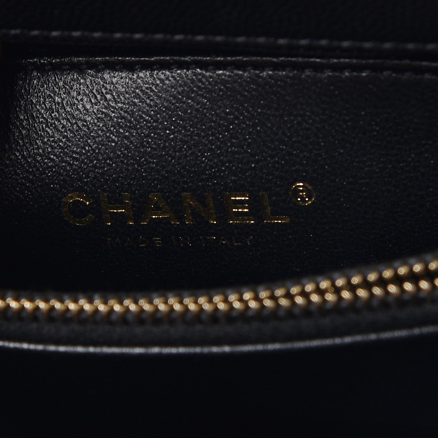 Caviar Lizard Quilted Small Coco Handle Flap Black