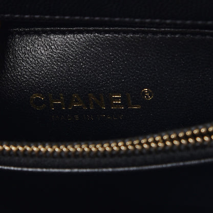 Chanel Caviar Lizard Quilted Small Coco Handle Flap Black 6 of 8