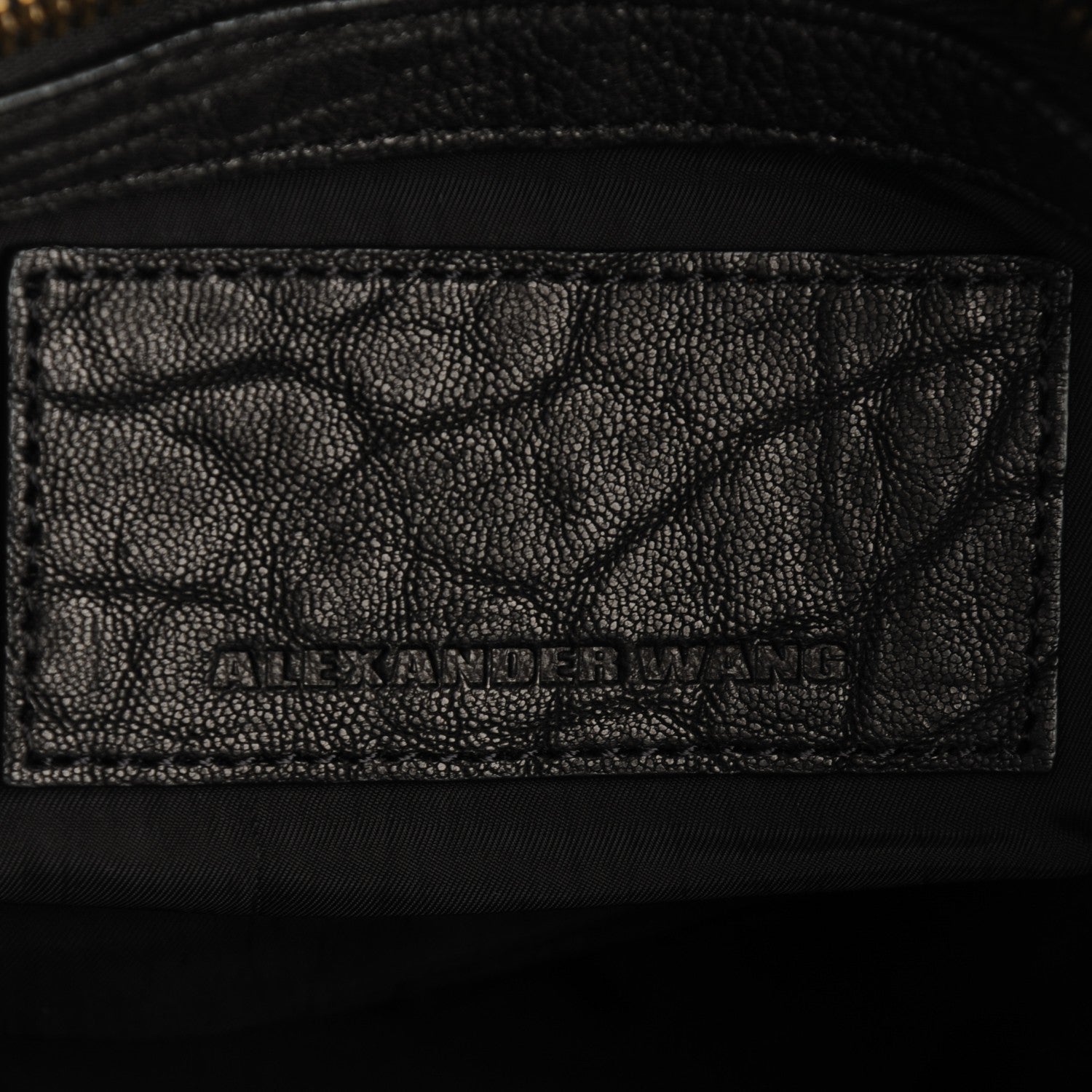 Alexander Wang Pebbled Lambskin Rocco Black Antique Brass Hardware 6 of 8