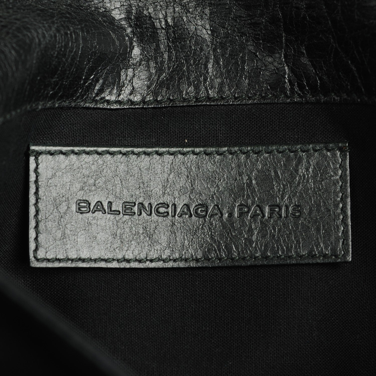 Balenciaga Agneau Giant 21 Silver Hardware Envelope Clutch Black 6 of 7