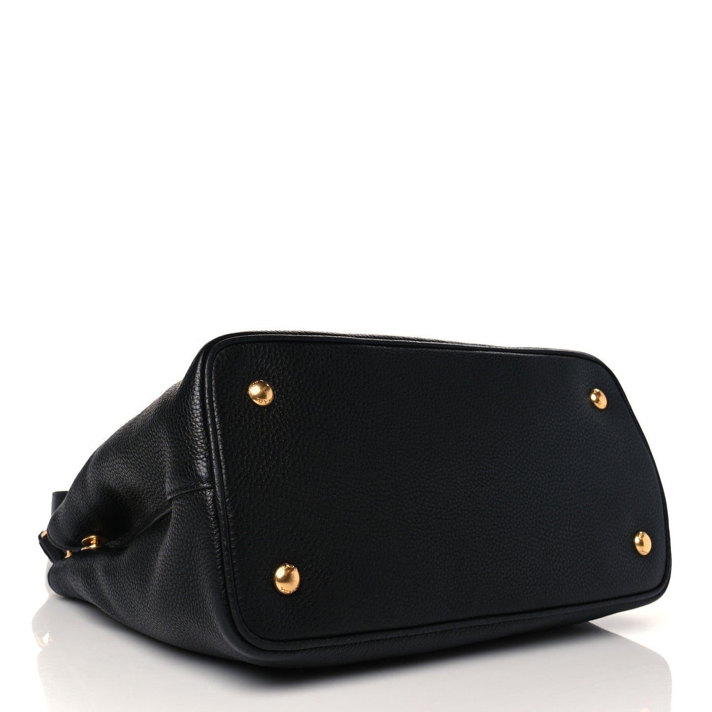 Vitello Daino Shopping Tote Black