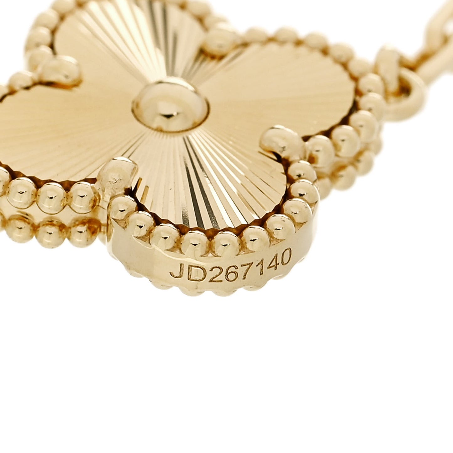 18K Yellow Gold 5 Motifs Guilloche Vintage Alhambra Bracelet