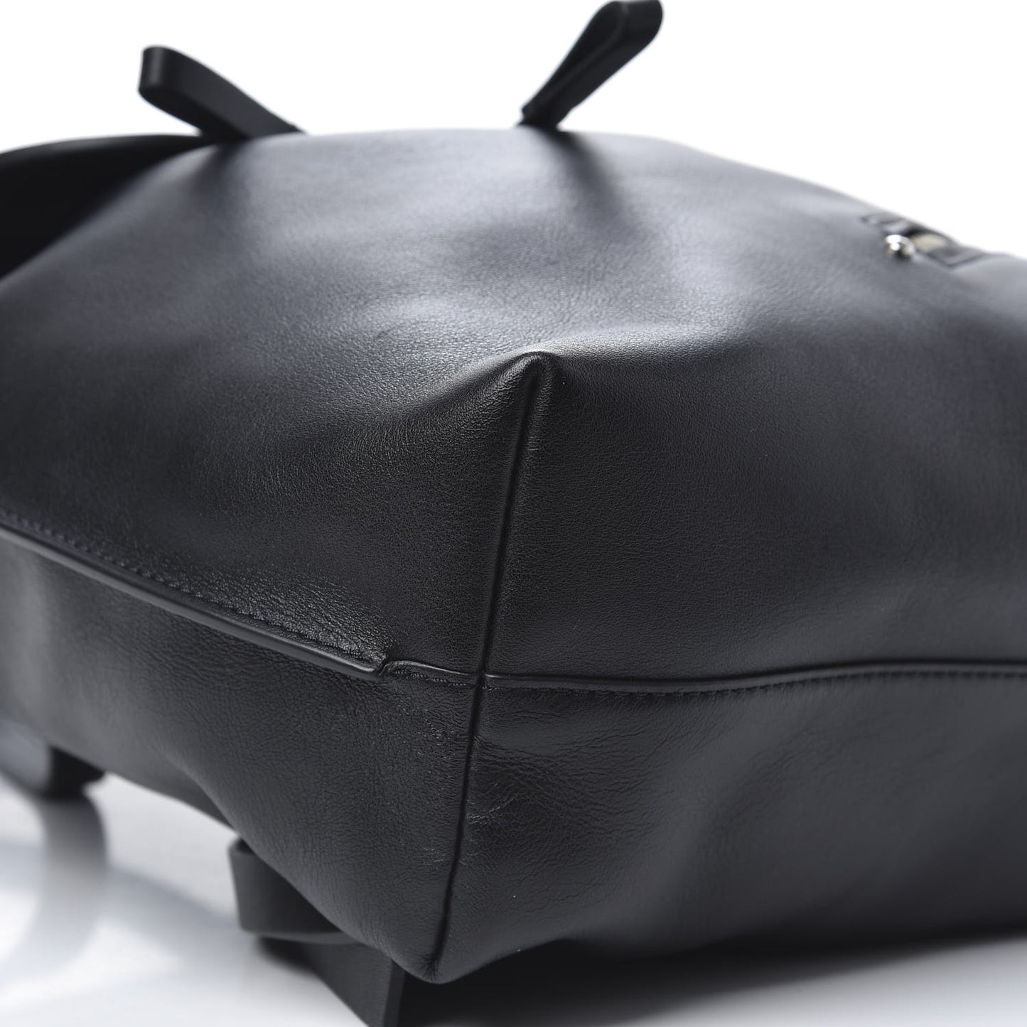 Lambskin Mid Zip Backpack Black