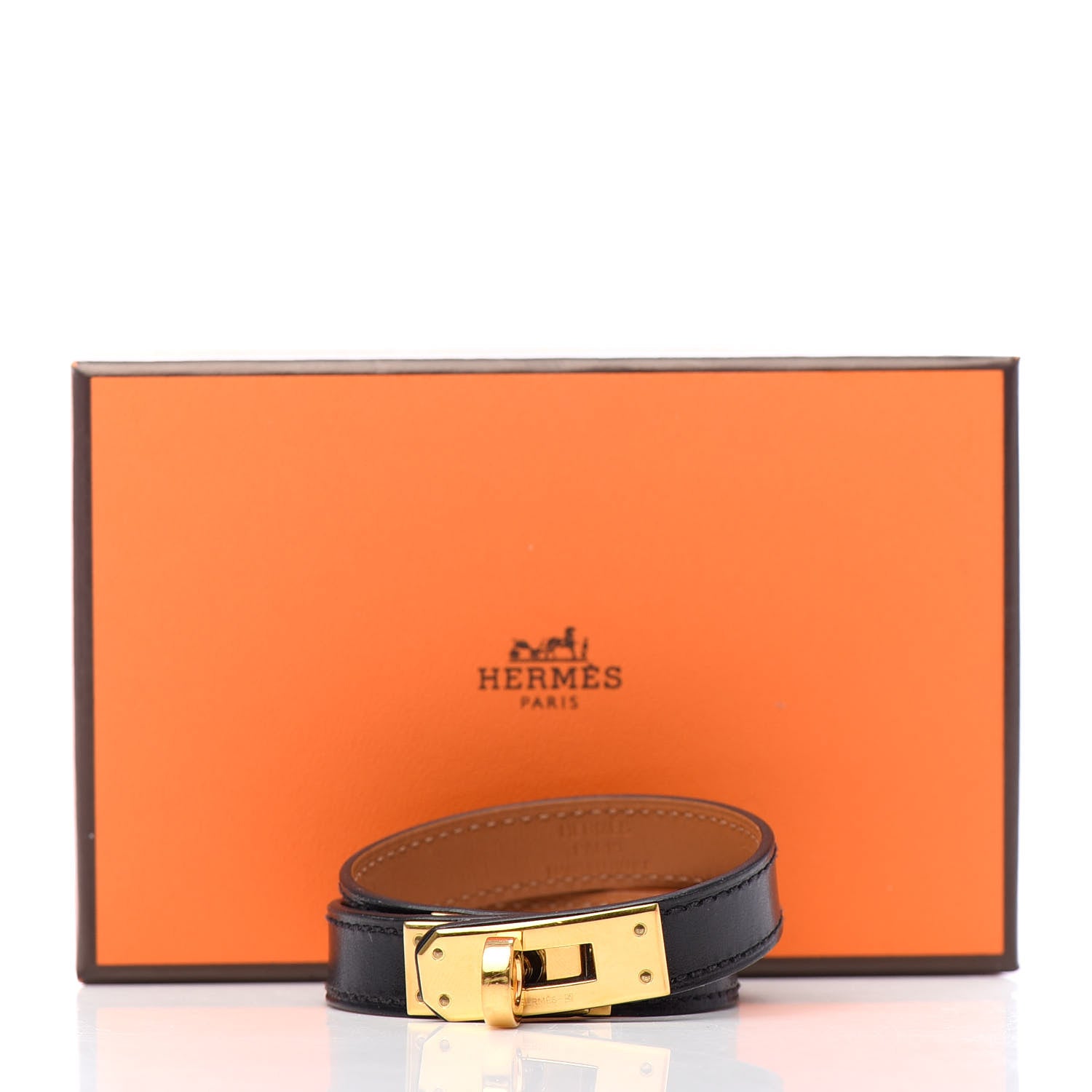 Hermes Box Kelly Double Tour Bracelet Black 6 of 6