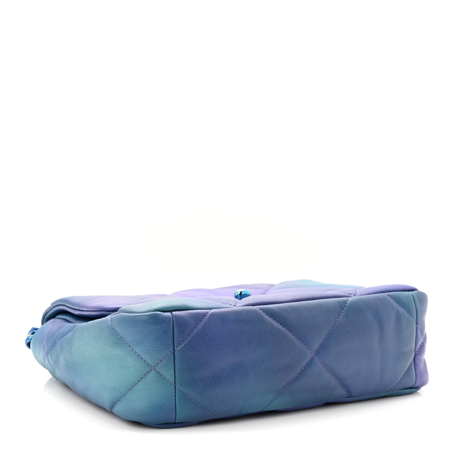 Chanel Tie Dye Calfskin Quilted Medium Chanel 19 Flap Blue Purple 4 of 11