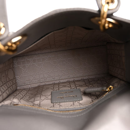 Christian Dior Lambskin Cannage Small Lucky Badges My Lady Dior Grey 5 of 11