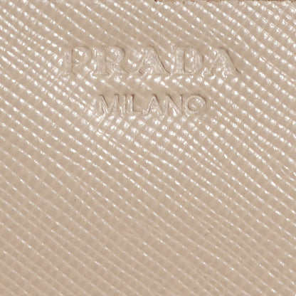 Prada Saffiano Metal Continental Flap Wallet Argilla 6 of 8