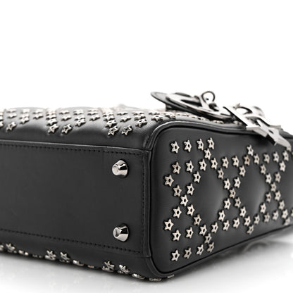 Christian Dior Lambskin Cannage Lucky Star Studded Mini Lady Dior Black Black 10 of 13