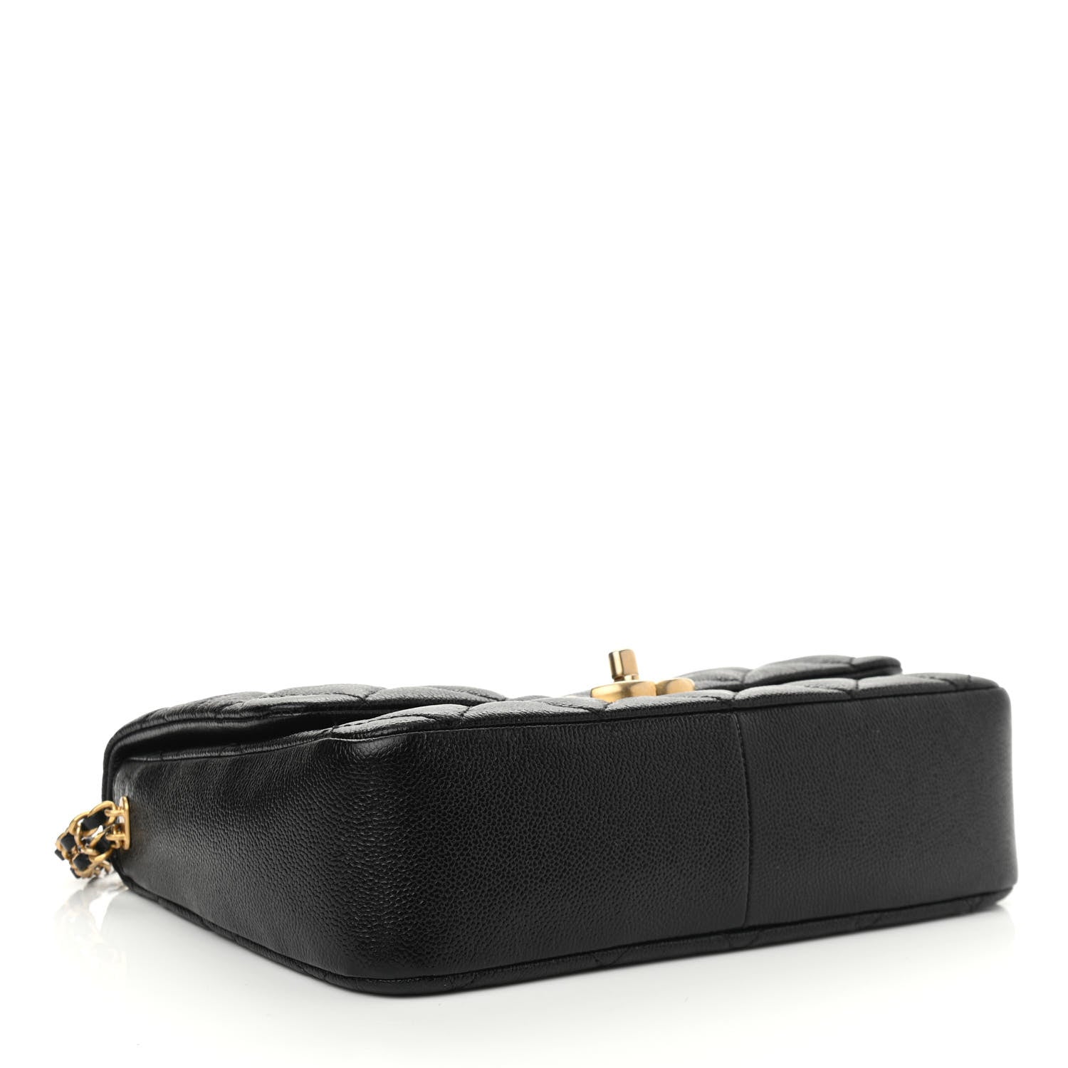 Chanel Shiny Caviar Quilted Large Chain Melody Flap Black 4 of 13