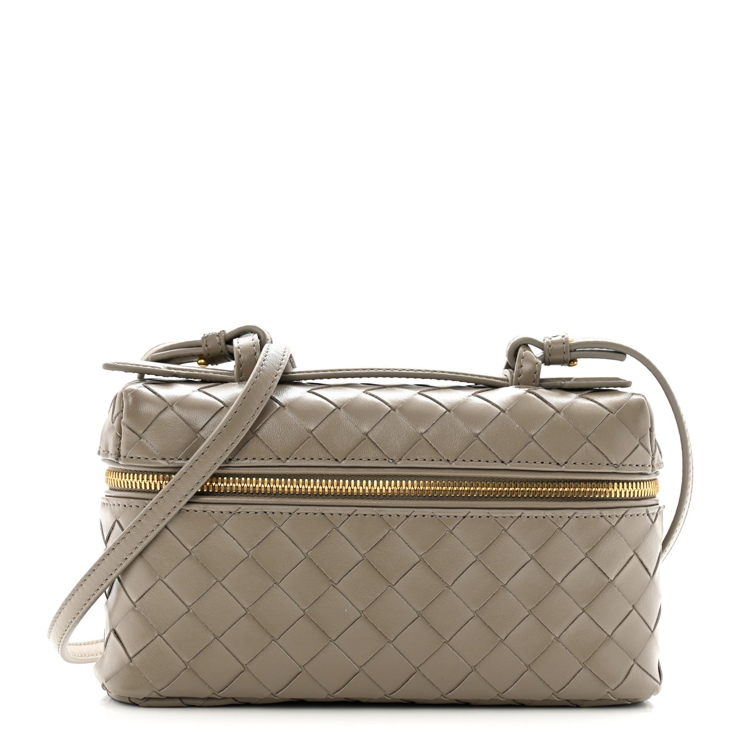 Calfskin Intrecciato Bang Bang Vanity Case Limestone