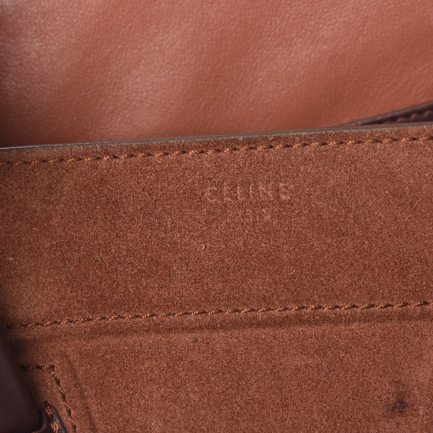 Celine Suede Medium Phantom Luggage Rust 6 of 11