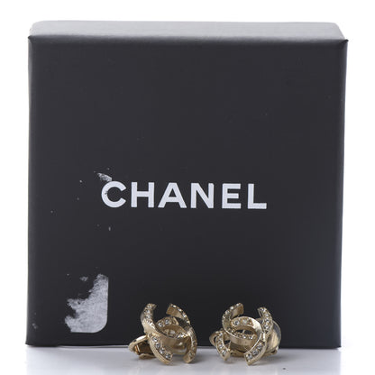 Chanel Crystal CC Clip On Earrings Gold 5 of 5