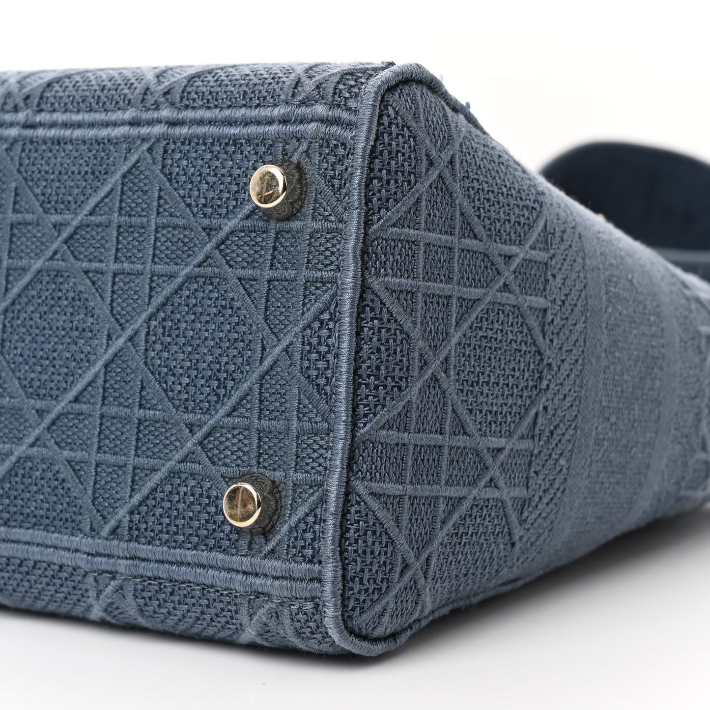 Canvas Embroidered Cannage Medium Lady D-Lite Denim Blue