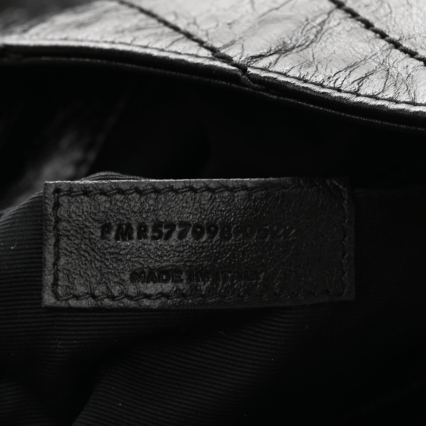 Crinkled Calfskin Matelasse Monogram Large Niki Shopper Tote Black