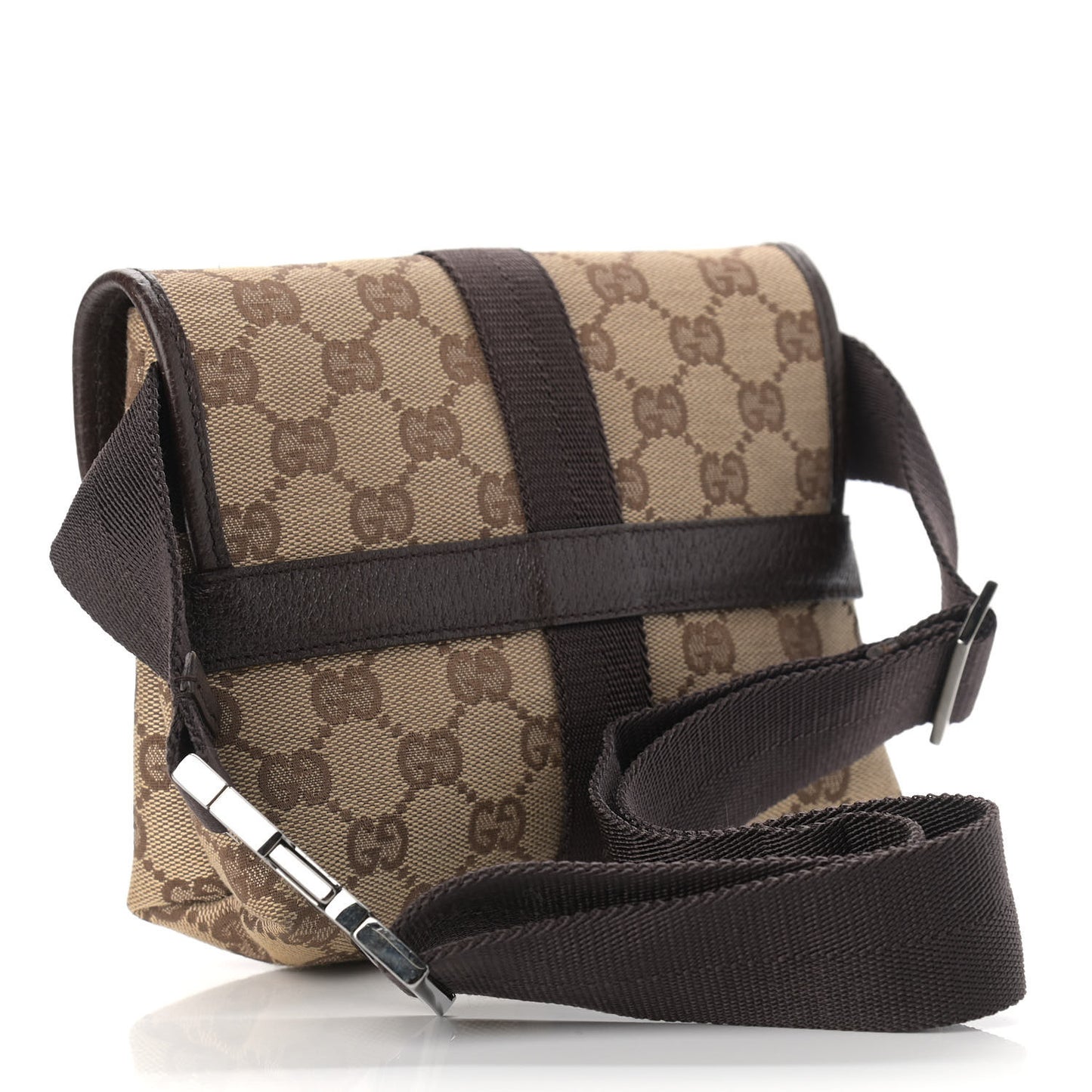 Monogram Waist Pouch Bag Dark Brown