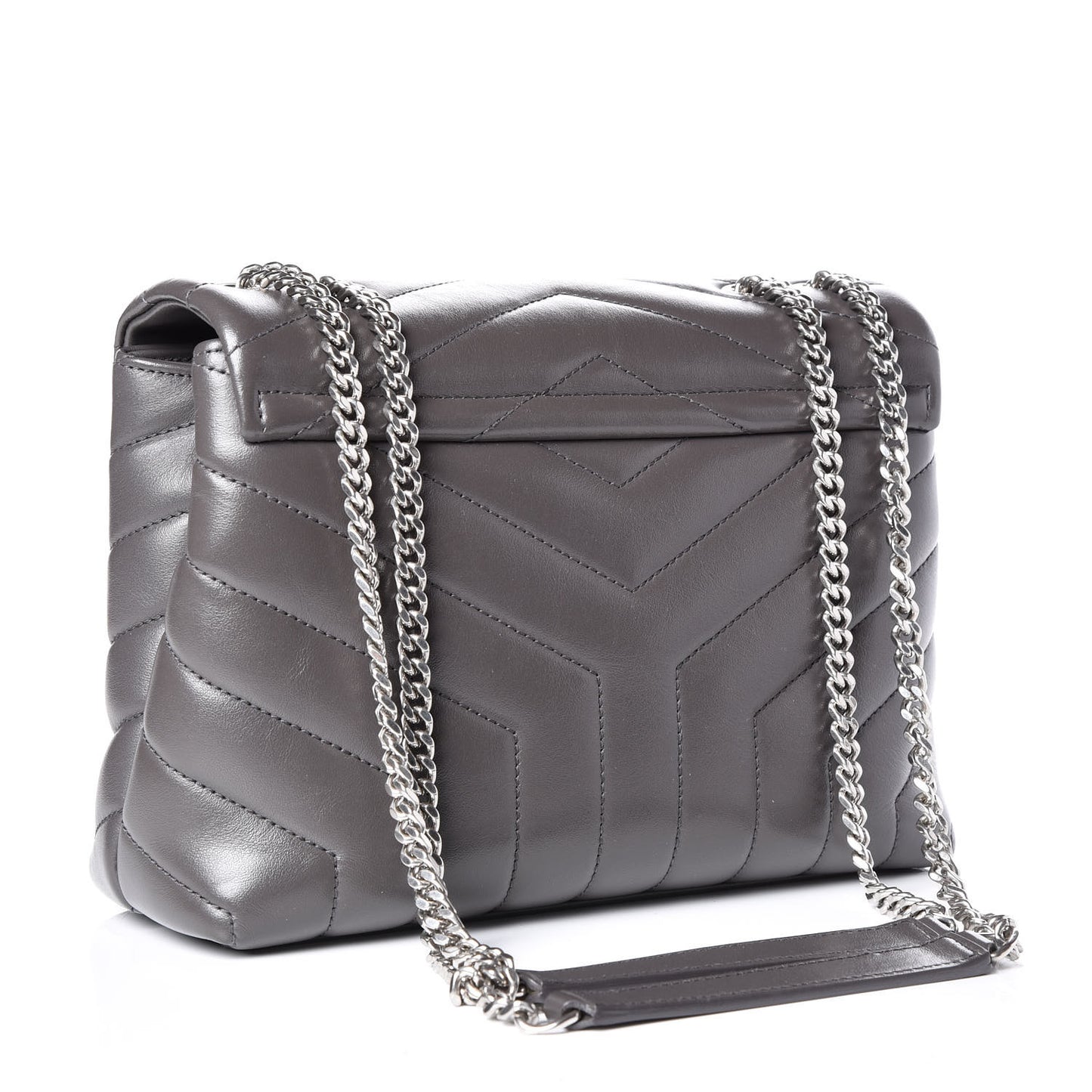 Calfskin Y Quilted Monogram Small Loulou Chain Satchel Earth