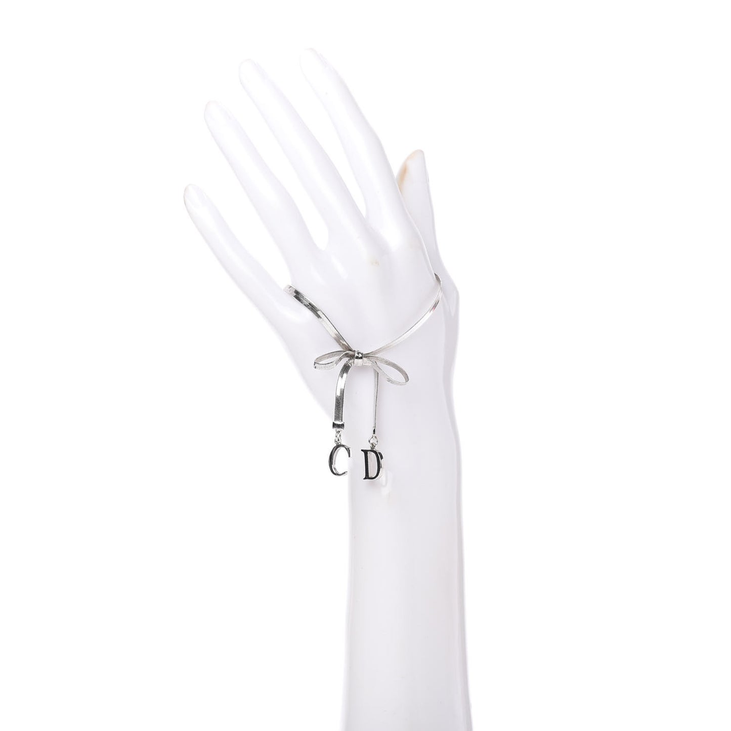 Bow CD Logo Bracelet Silver