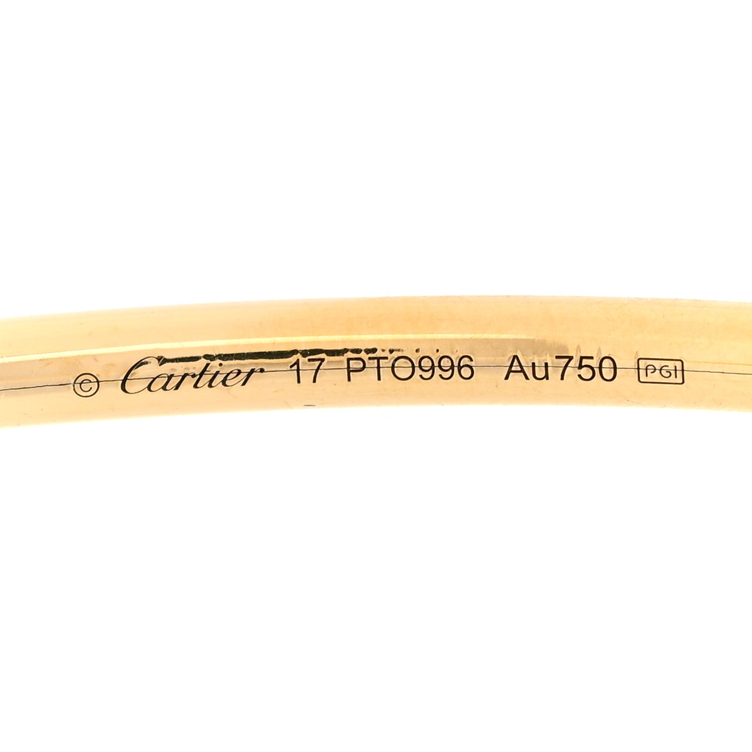 Cartier 18K Yellow Gold Diamond Small Juste Un Clou Bracelet 17 3 of 5