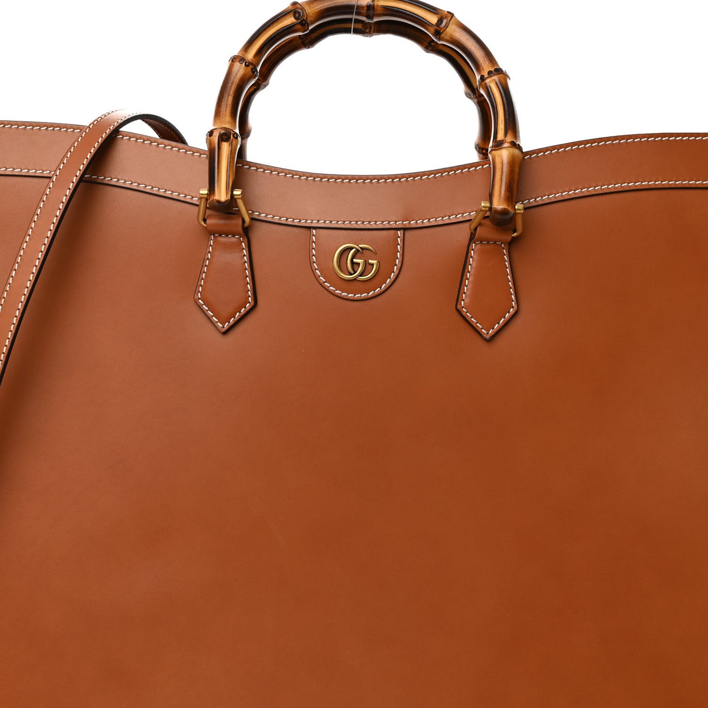 Calfskin Studded Maxi Diana Tote Bag Cuir