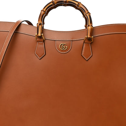 Gucci Calfskin Studded Maxi Diana Tote Bag Cuir 8 of 10