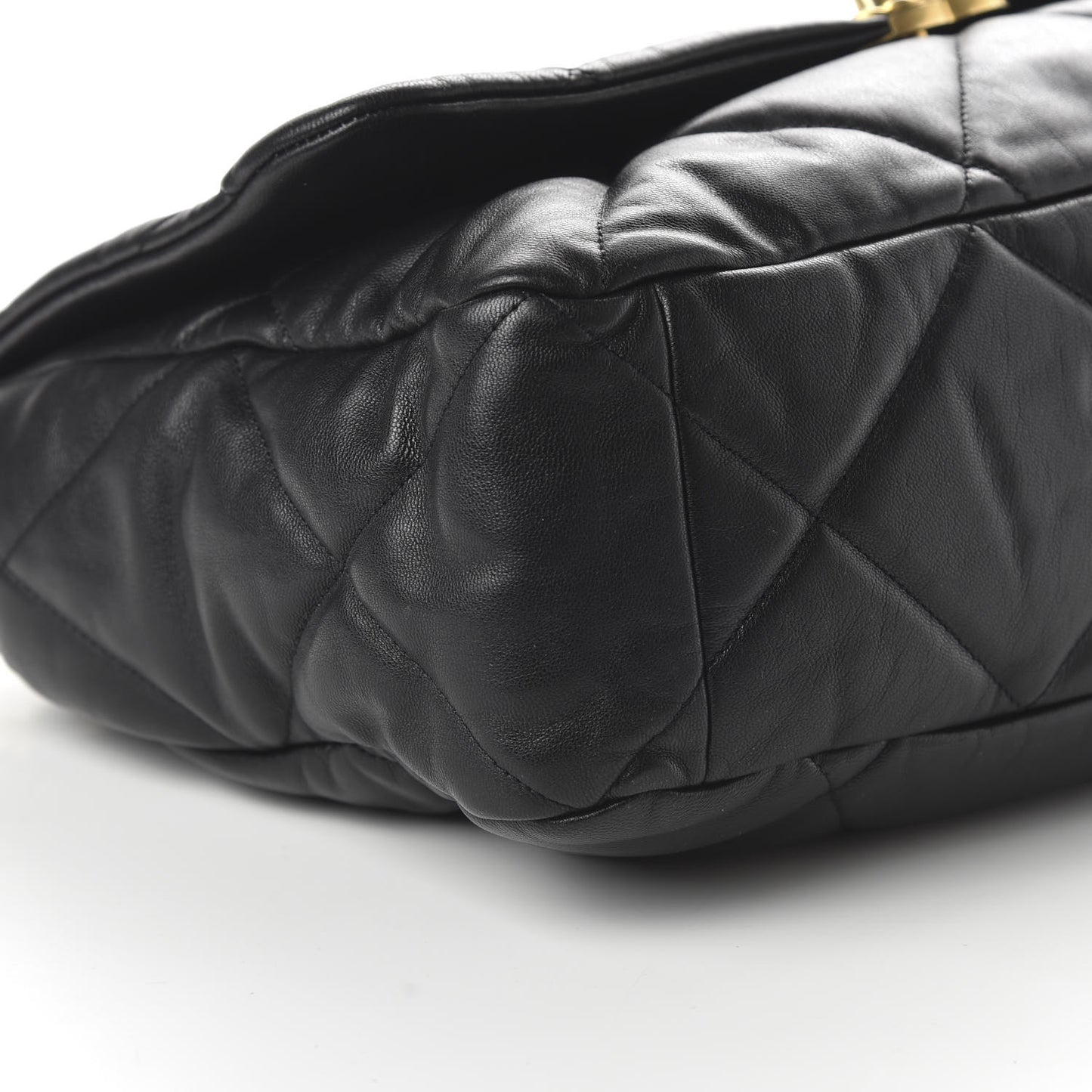 Goatskin Quilted Maxi 19 Flap Black