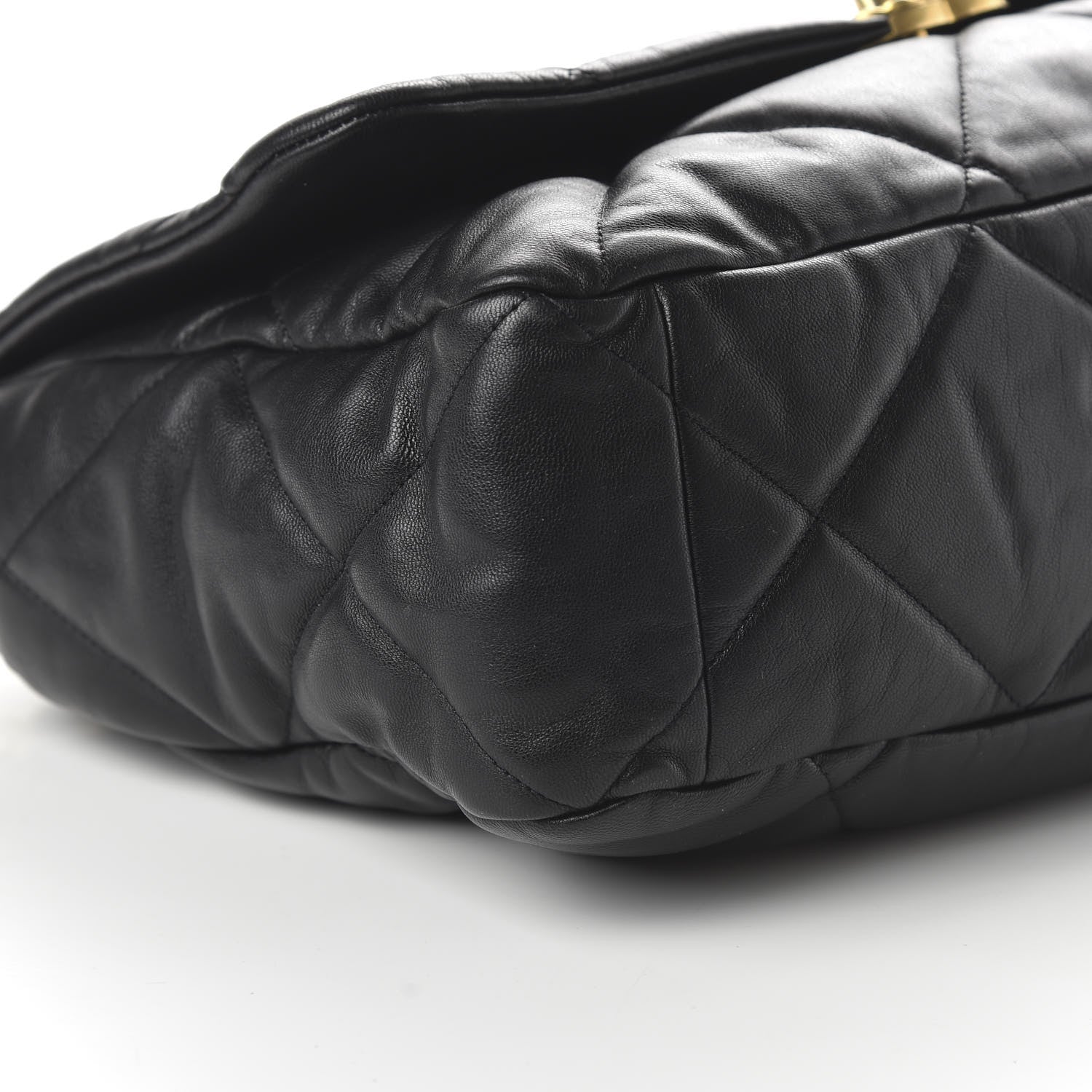 Chanel Goatskin Quilted Maxi 19 Flap Black 6 of 10
