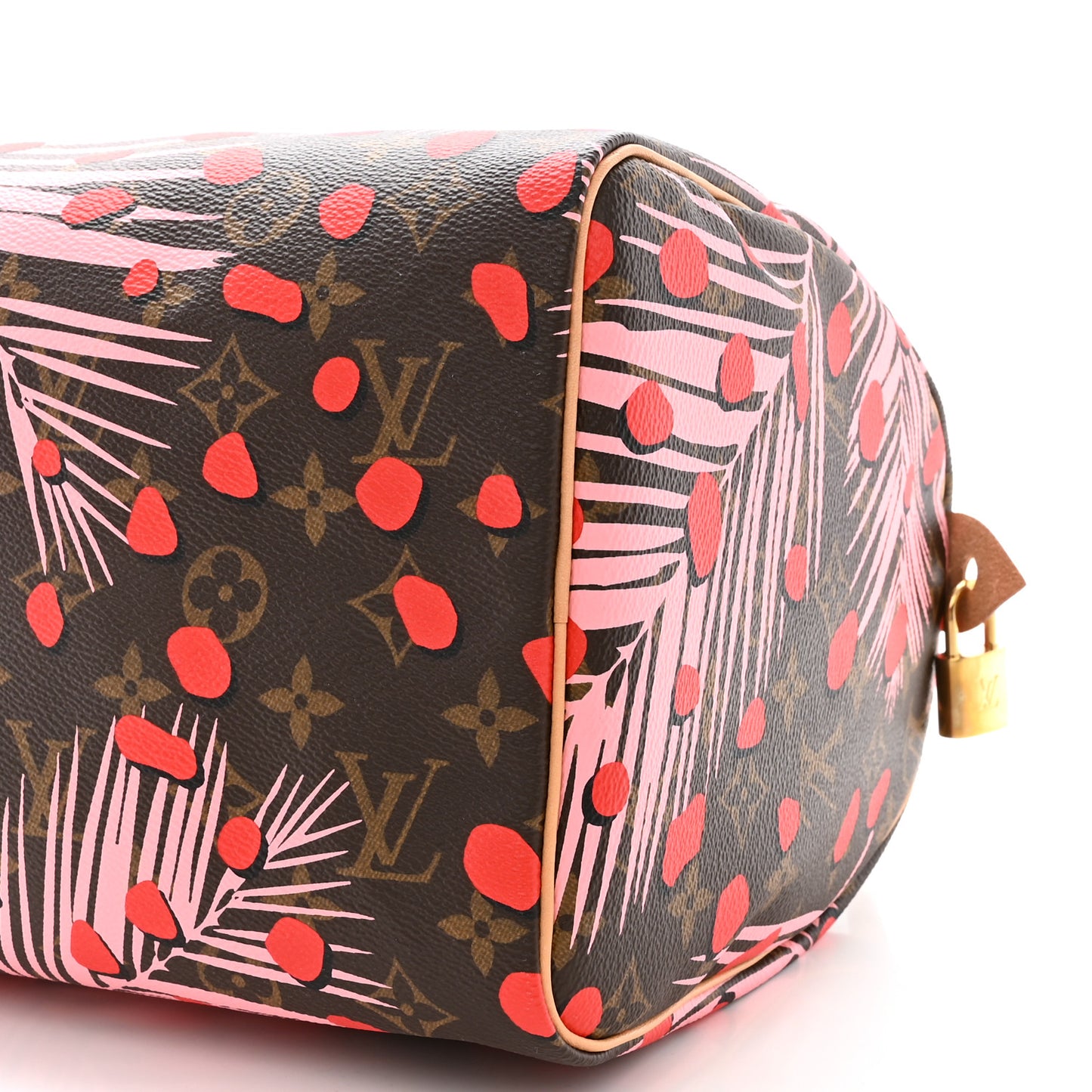 Monogram Jungle Dots Speedy 30 Sugar Pink Poppy