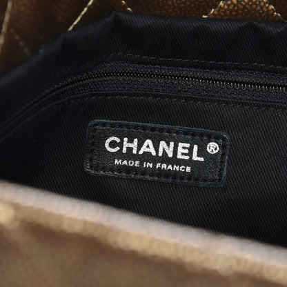 Chanel Metallic Caviar Quilted Large Timeless CC Soft Tote Bronze 7 of 9