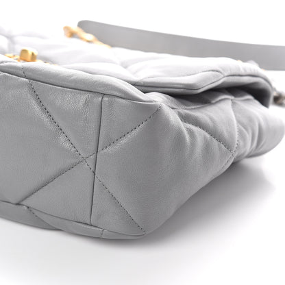 Chanel Goatskin Quilted Large 19 Flap Grey 9 of 9