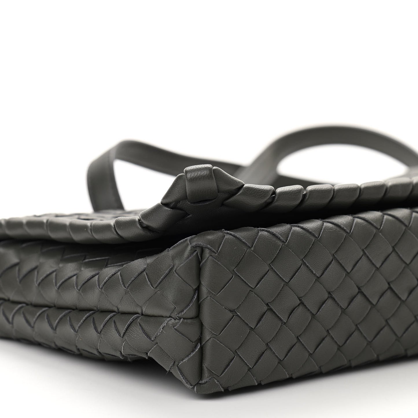 Nappa Intrecciato Dahlia Clutch Crossbody Light Grey