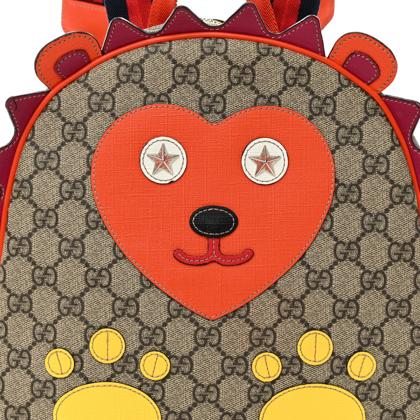 GG Supreme Monogram Kids Hedgehog Backpack Ebony Multicolor