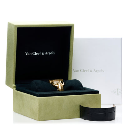 Van Cleef & Arpels 18K Yellow Gold Alligator 26mm Cadenas Quartz Watch 6 of 6