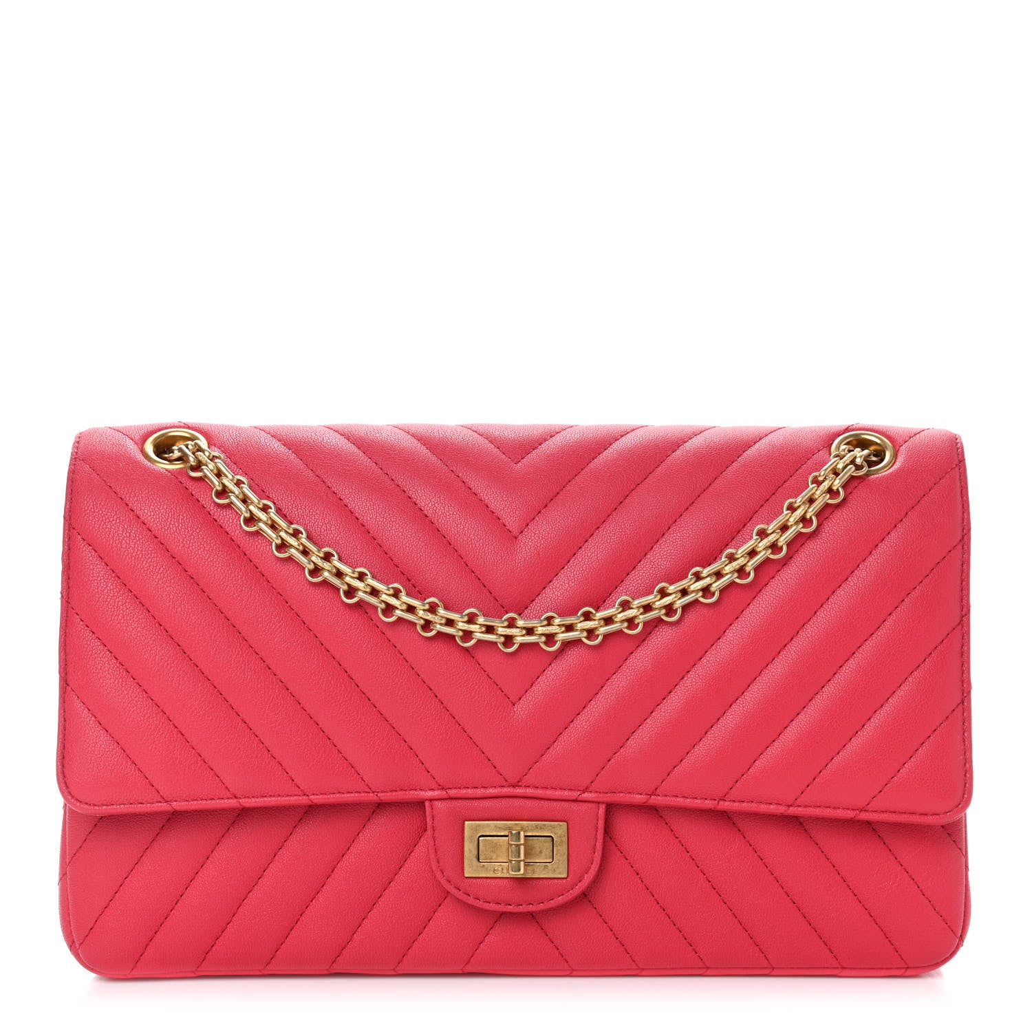 Chanel Sheepskin Chevron Quilted 2.55 Reissue 226 Flap Pink 1 of 10