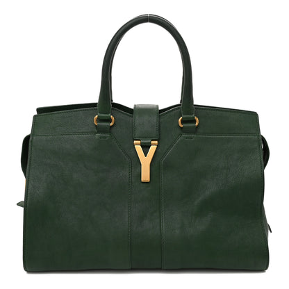 Saint Laurent Sheepskin Medium Cabas ChYc Tartan Green 1 of 10