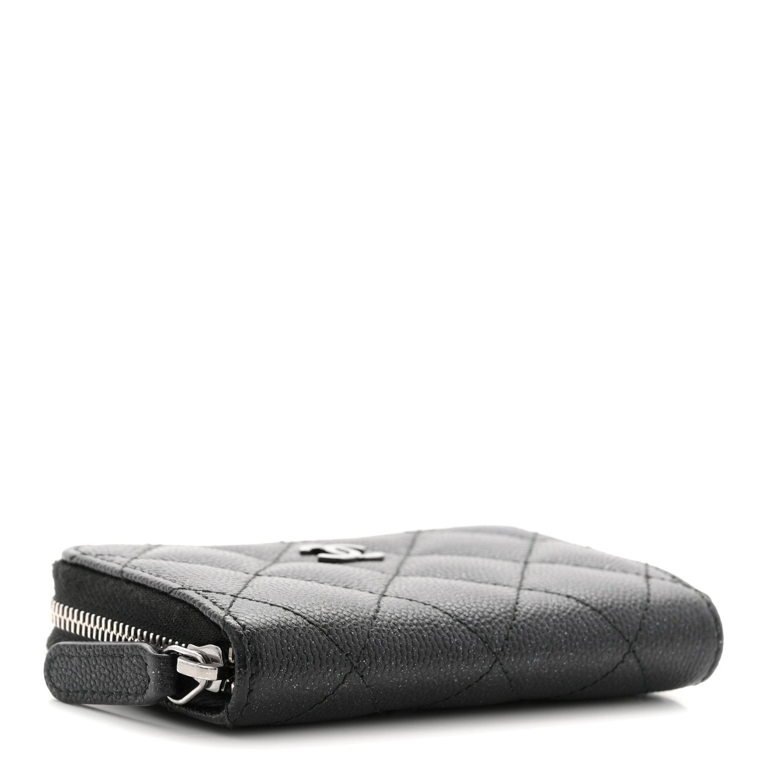 Chanel Iridescent Caviar Quilted Zip Coin Purse Black 4 of 8