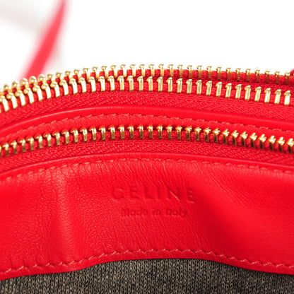 Celine Lambskin Large Trio Crossbody Bag Red 6 of 7