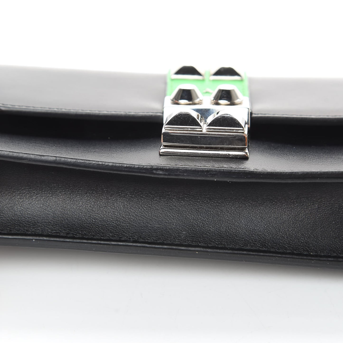 City Calfskin Studded Mini Elektra Crossbody Bag Black Verde