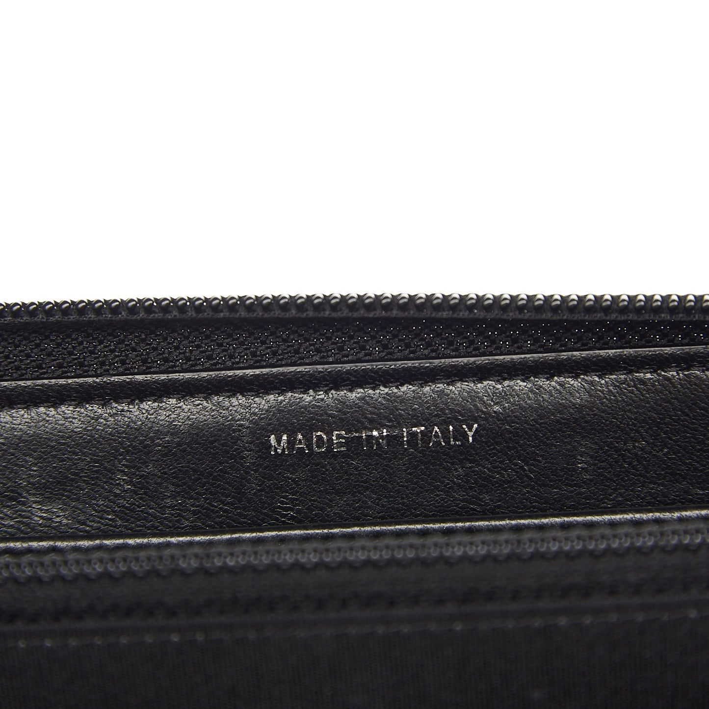 Lambskin Quilted Boy Zip Around Wallet Black