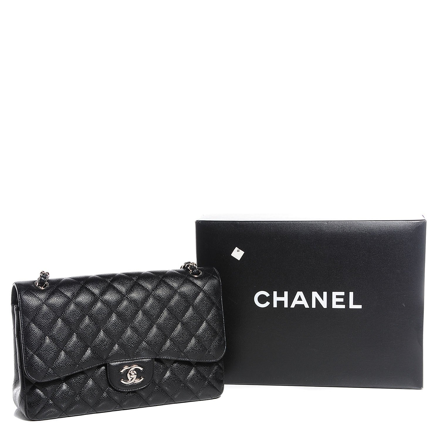 Chanel Caviar Quilted Jumbo Double Flap Black 9 of 9