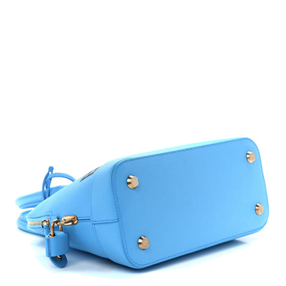 Balenciaga Signature Grained Calfskin Logo S Ville Top Handle Bag Bleu Turquoise 4 of 10