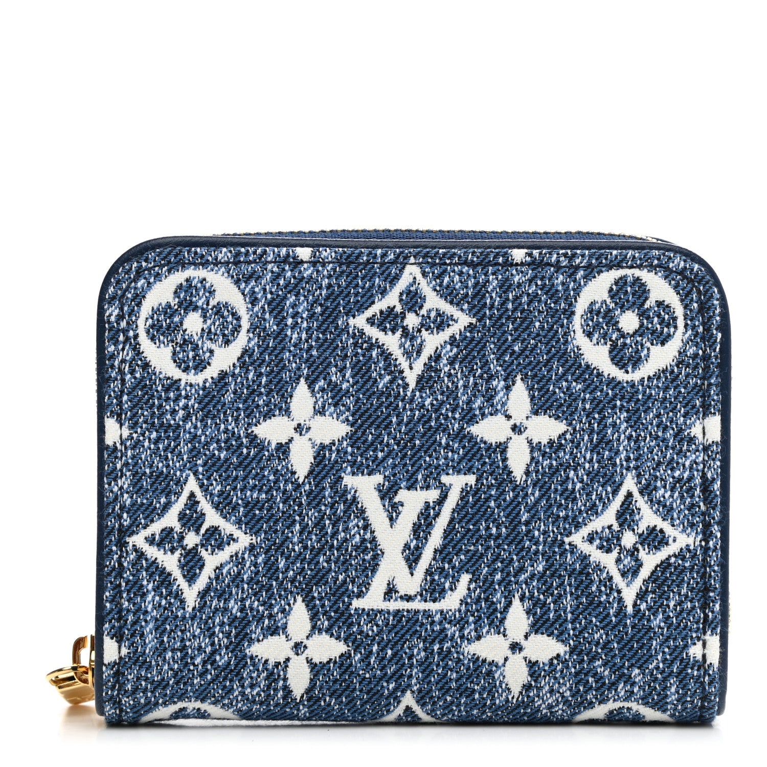 Louis Vuitton Denim Monogram Jacquard Zippy Coin Purse Bleu 1 of 7