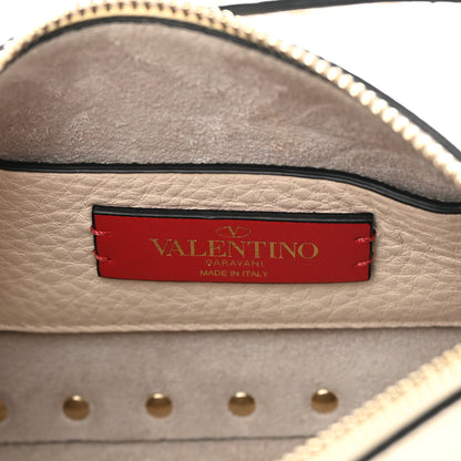 Valentino Garavani Pebbled Calfskin Small Rockstud Flip Lock Shoulder Bag Light Ivory 6 of 11