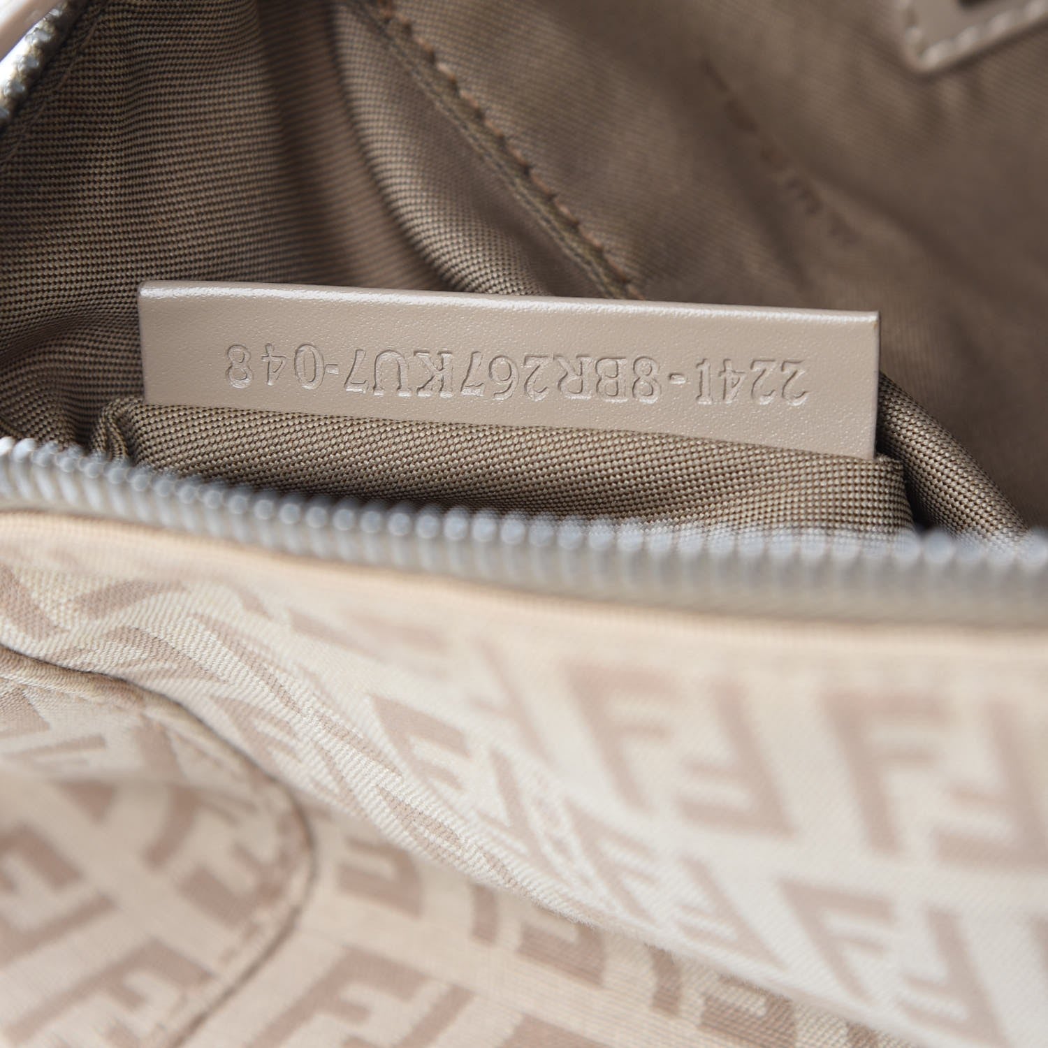 Fendi Zucchino Cuoio Pochette Beige Tortora Pietra 7 of 10
