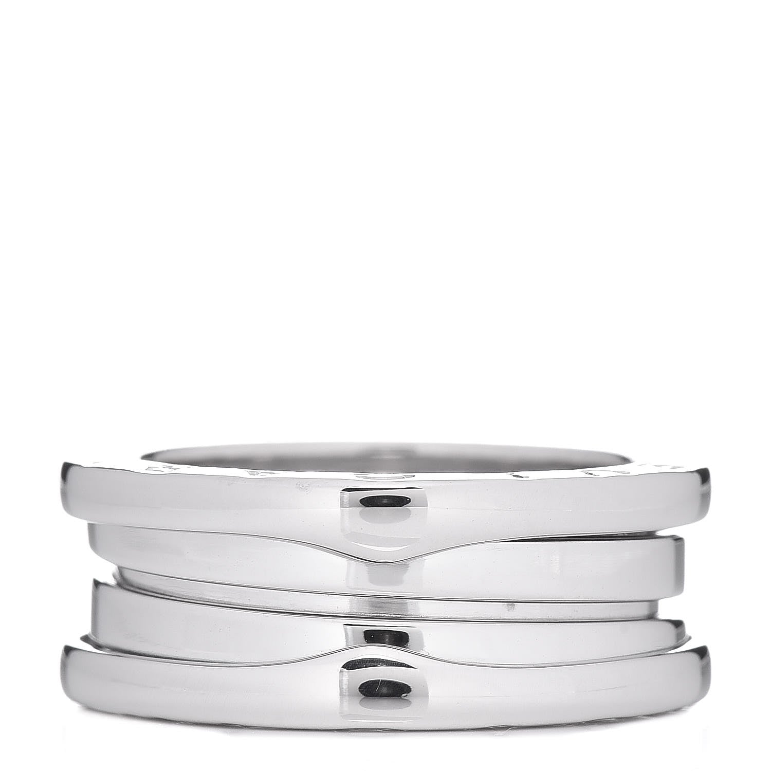 Bulgari 18K White Gold B.Zero1 Two-Band Ring 50 5.25 1 of 7
