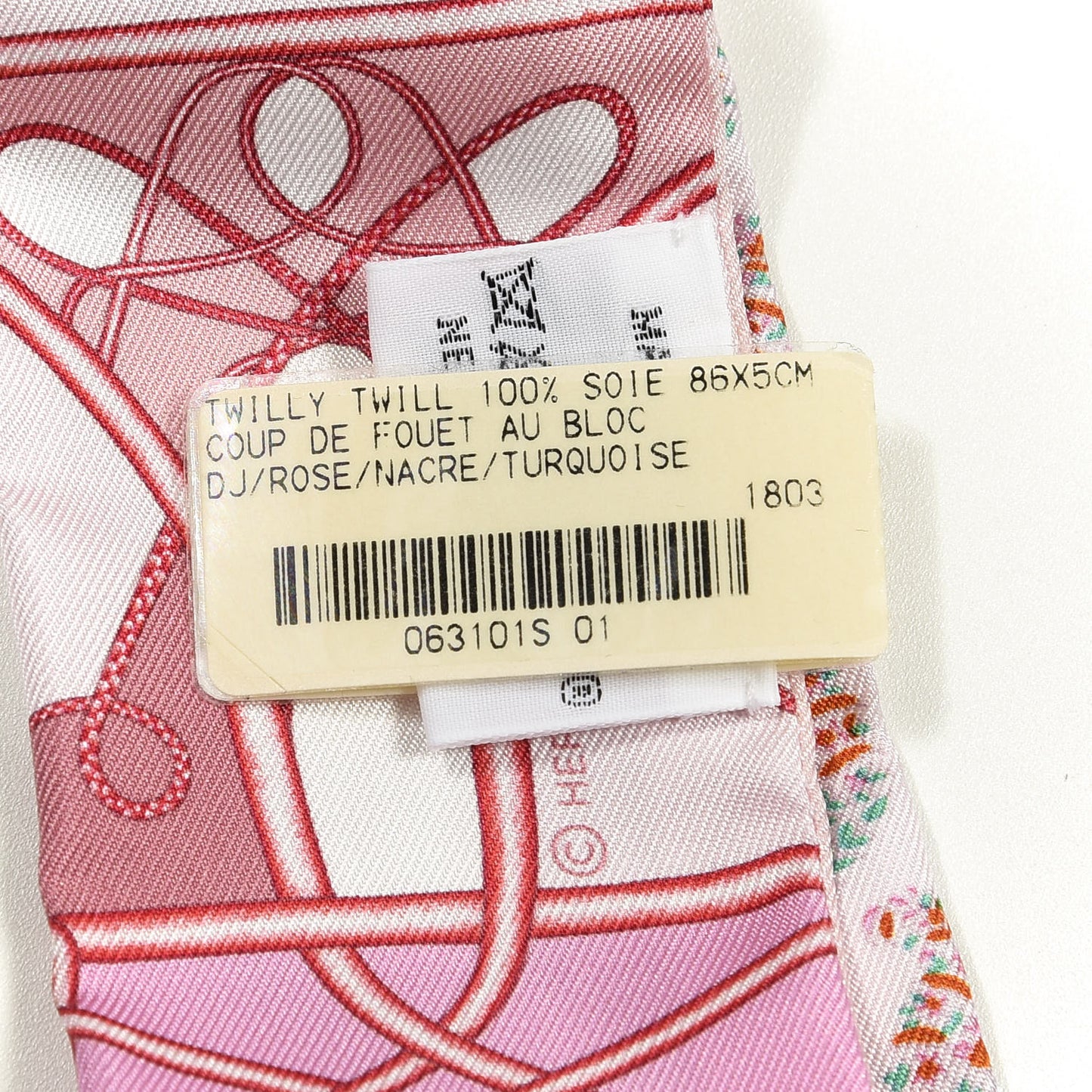 Silk Coup De Fouet Au Bloc Twilly Rose Nacre Turquoise