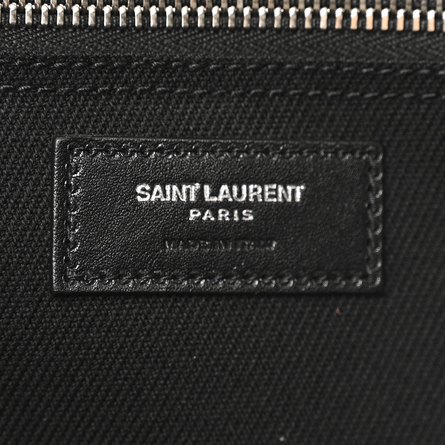 Saint Laurent Linen Calfskin Rive Gauche Tote Black 6 of 13