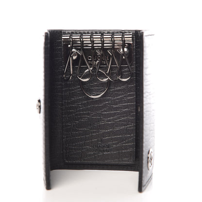 Gucci Calfskin Interlocking G 6 Key Holder Black 5 of 8