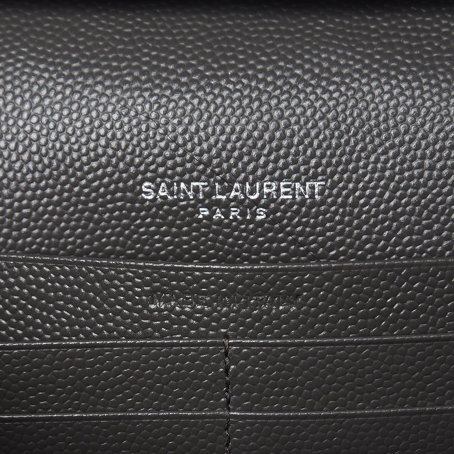 Grain De Poudre Matelasse Chevron Monogram Chain Wallet Gray