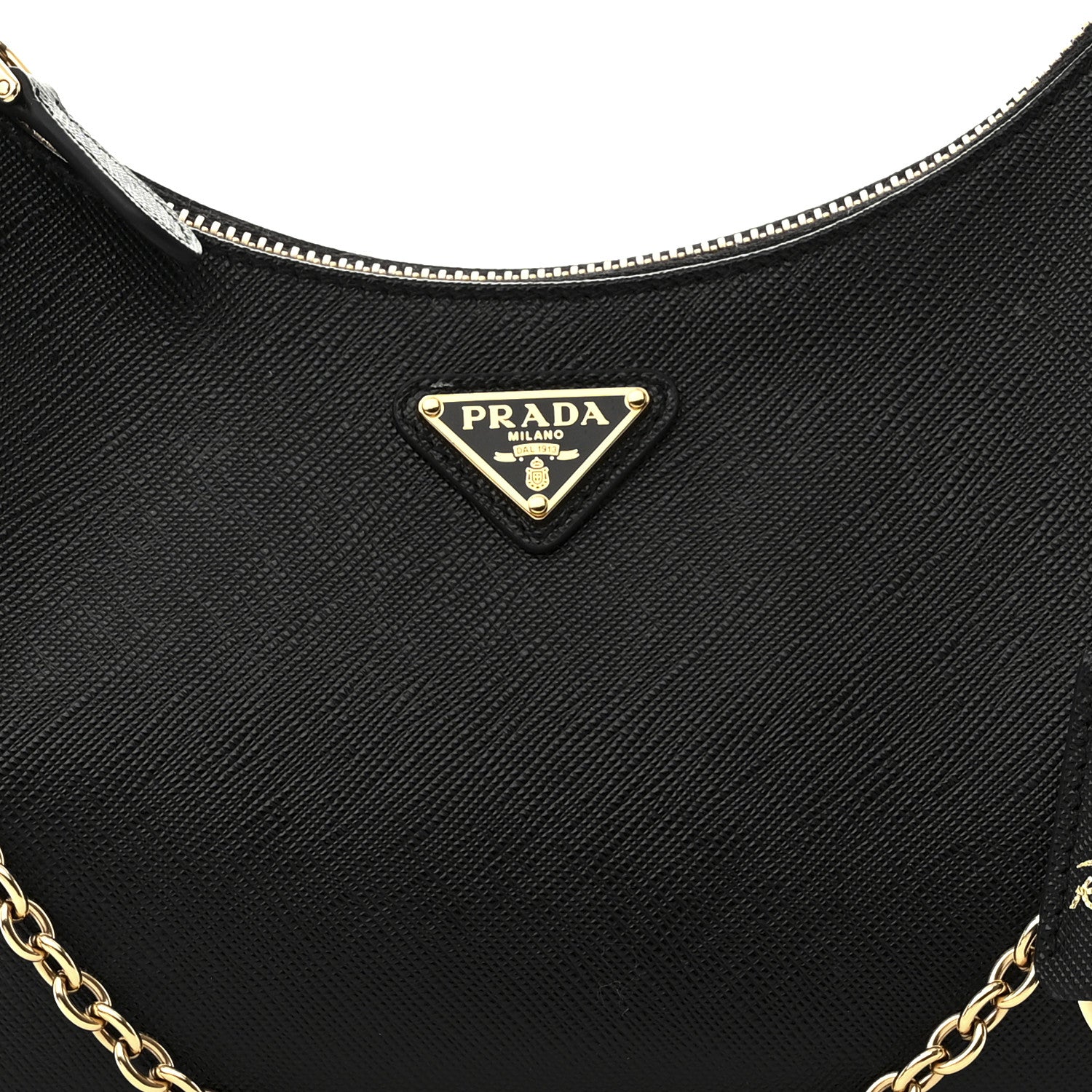 Prada Saffiano Lux Re-Edition 2005 Shoulder Bag Black 7 of 9