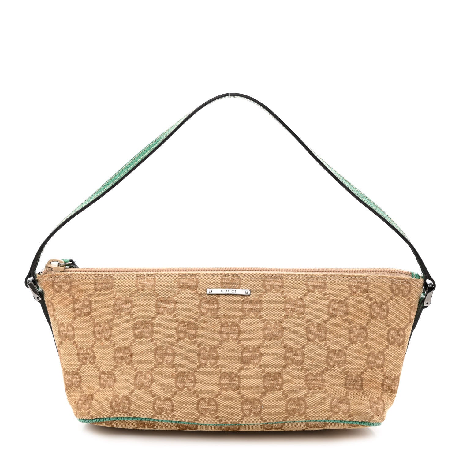 Gucci Monogram Boat Pochette Teal 1 of 17